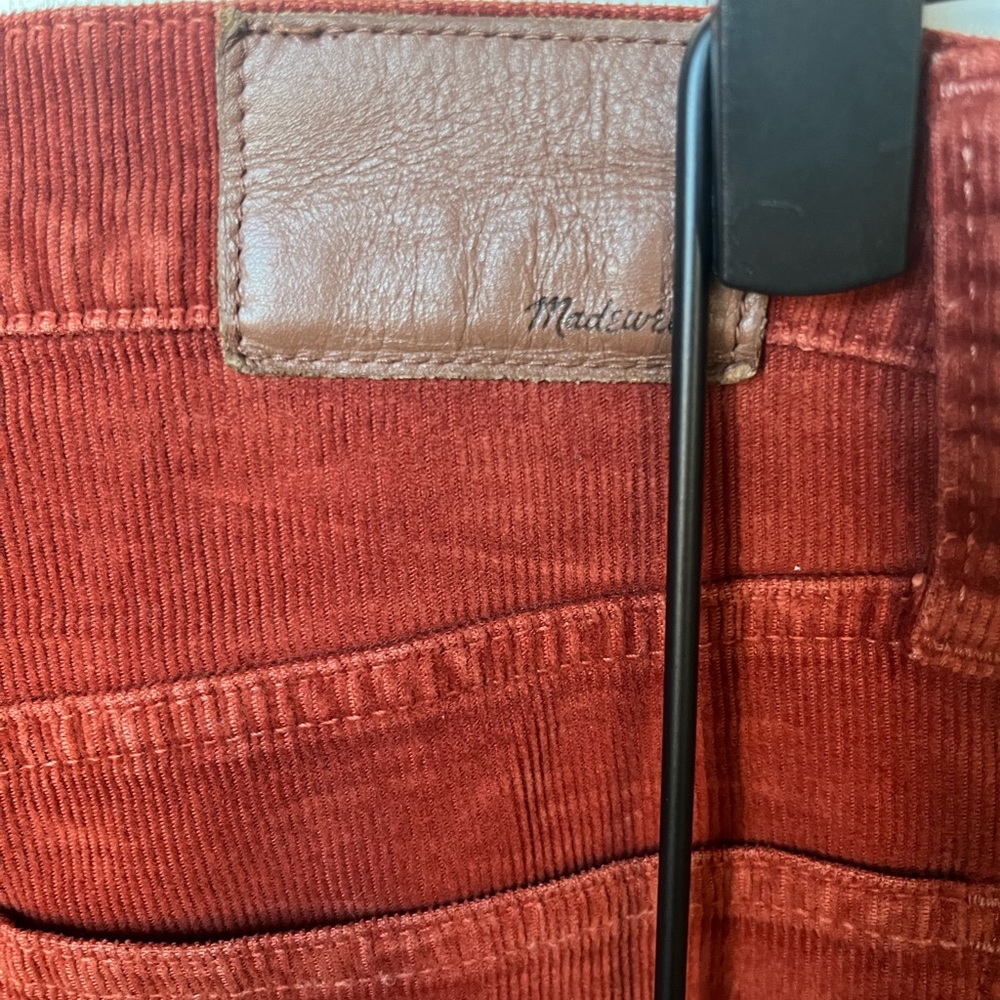 Madewell Burnt Orange High Rise Skinny Corduroy Pants - Picture 6 of 12